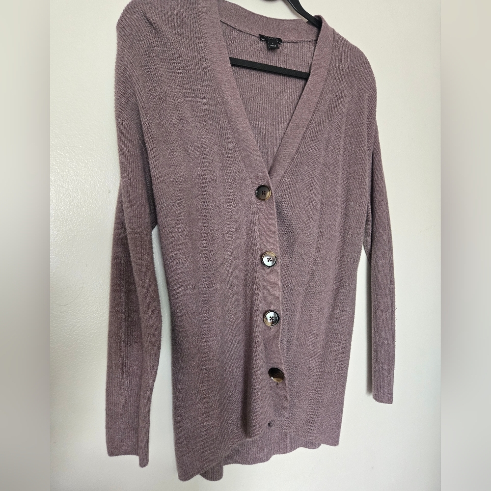 Ann Taylor Button-Up Cardigan Sweater